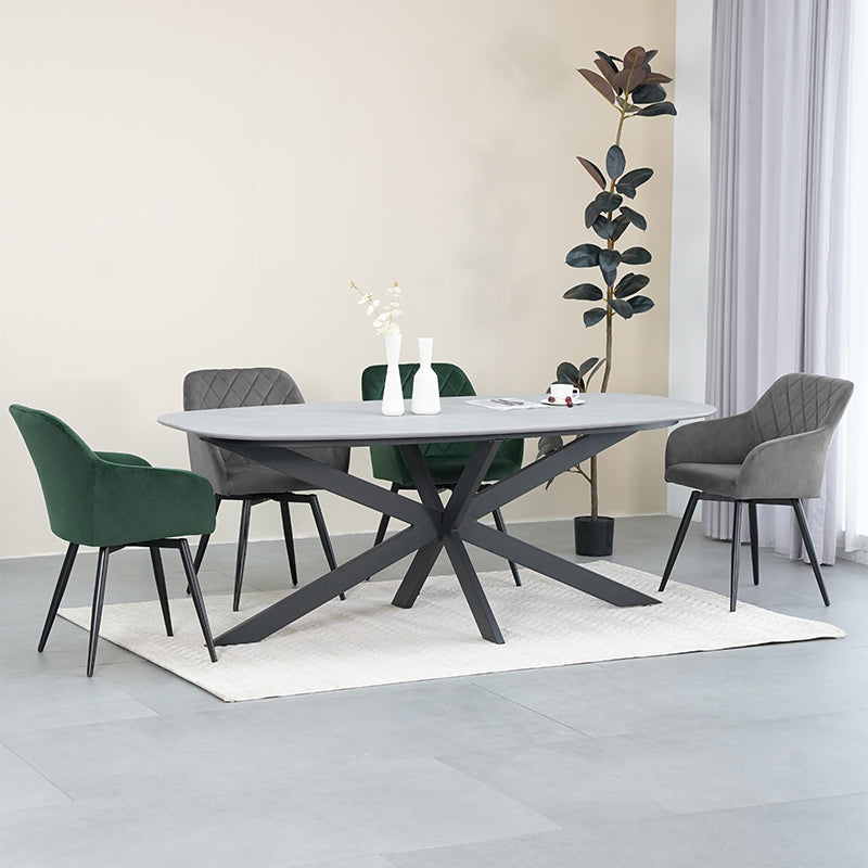 Frazer Diamond 360° Draaibare Eetkamerstoel [Set van 2] [Fluweel]