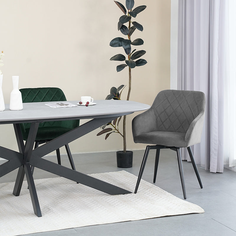 Frazer Diamond 360° Draaibare Eetkamerstoel [Set van 2] [Fluweel]