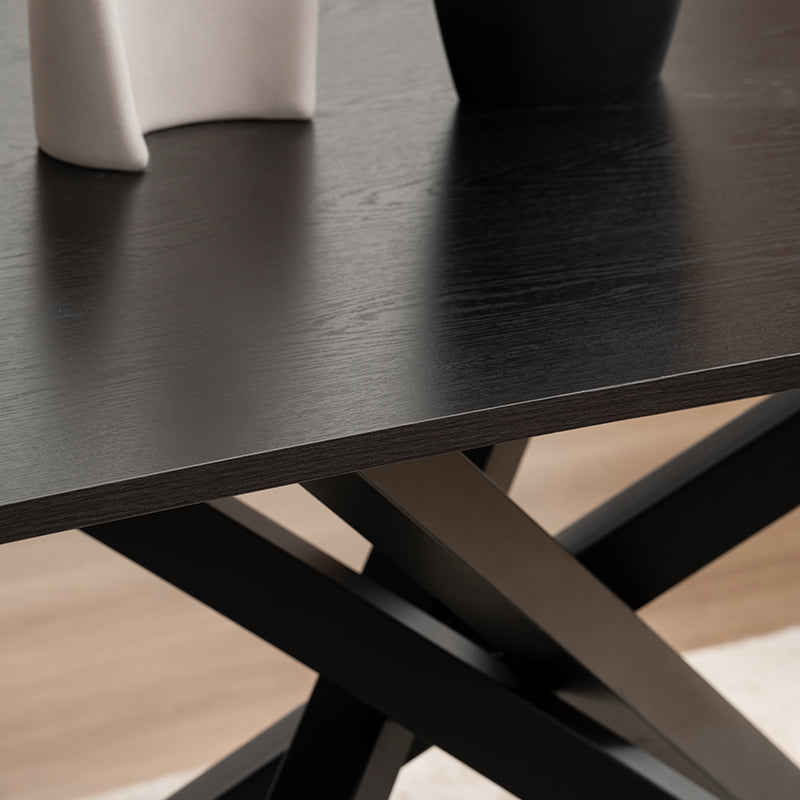 Thalia Rechthoekige Eettafel [Zwart Hout of Walnoot] [180 cm]