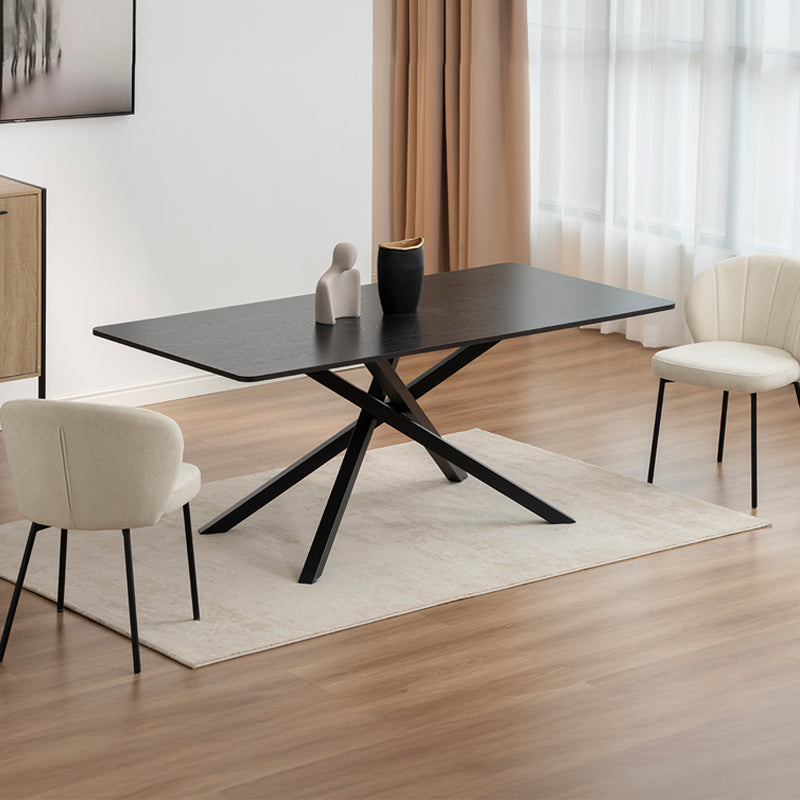 Thalia Rechthoekige Eettafel [Zwart Hout of Walnoot] [180 cm]