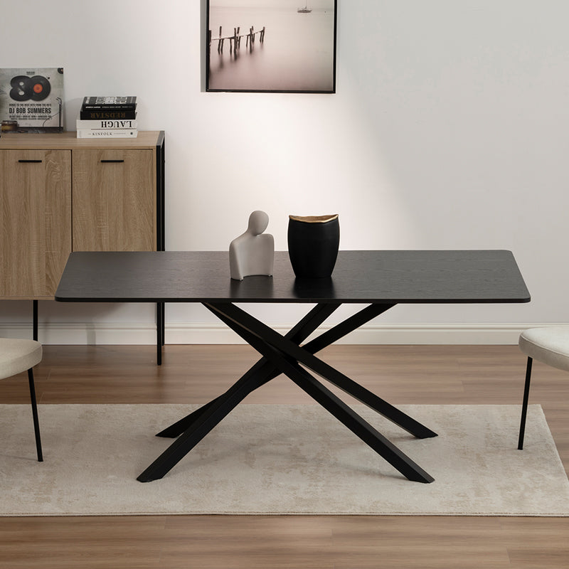 Thalia Rechthoekige Eettafel [Zwart Hout of Walnoot] [180 cm]