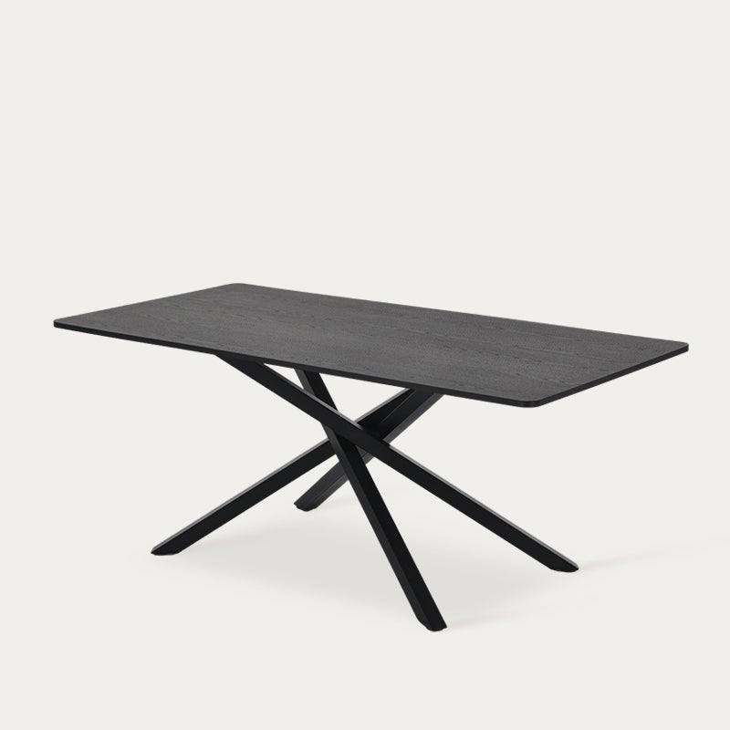 Thalia Rechthoekige Eettafel [Zwart Hout of Walnoot] [180 cm]