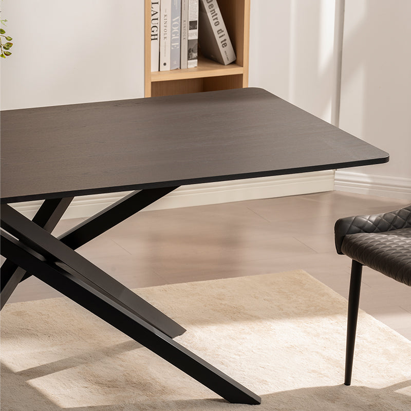 Thalia Rechthoekige Eettafel [Zwart Hout of Walnoot] [180 cm]