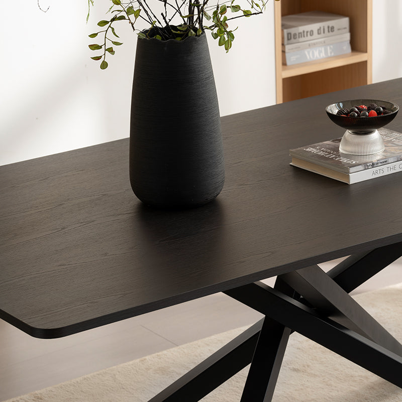 Thalia Rechthoekige Eettafel [Zwart Hout of Walnoot] [180 cm]