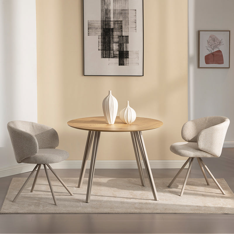 Fareeha Ronde Eettafel [Zwart Hout] [100 cm]