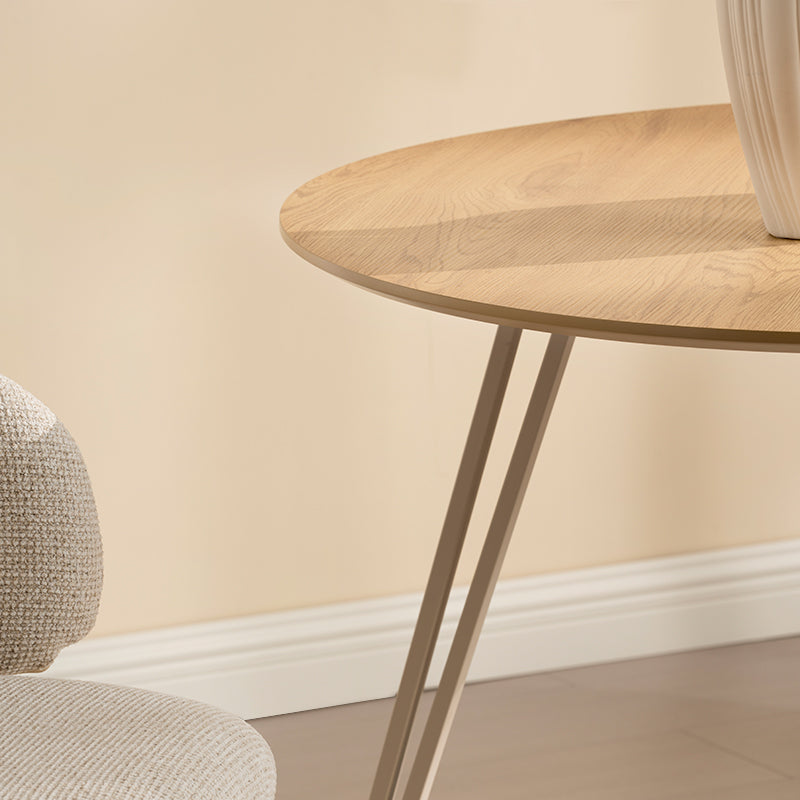 Fareeha Ronde Eettafel [Zwart Hout] [100 cm]