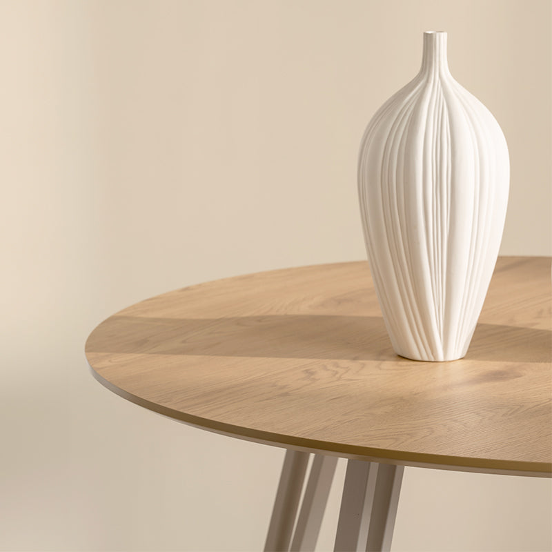 Fareeha Ronde Eettafel [Zwart Hout] [100 cm]