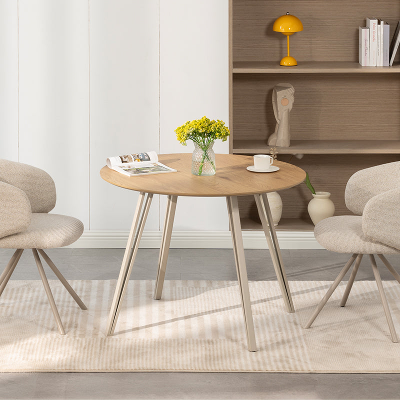 Fareeha Ronde Eettafel [Zwart Hout] [100 cm]