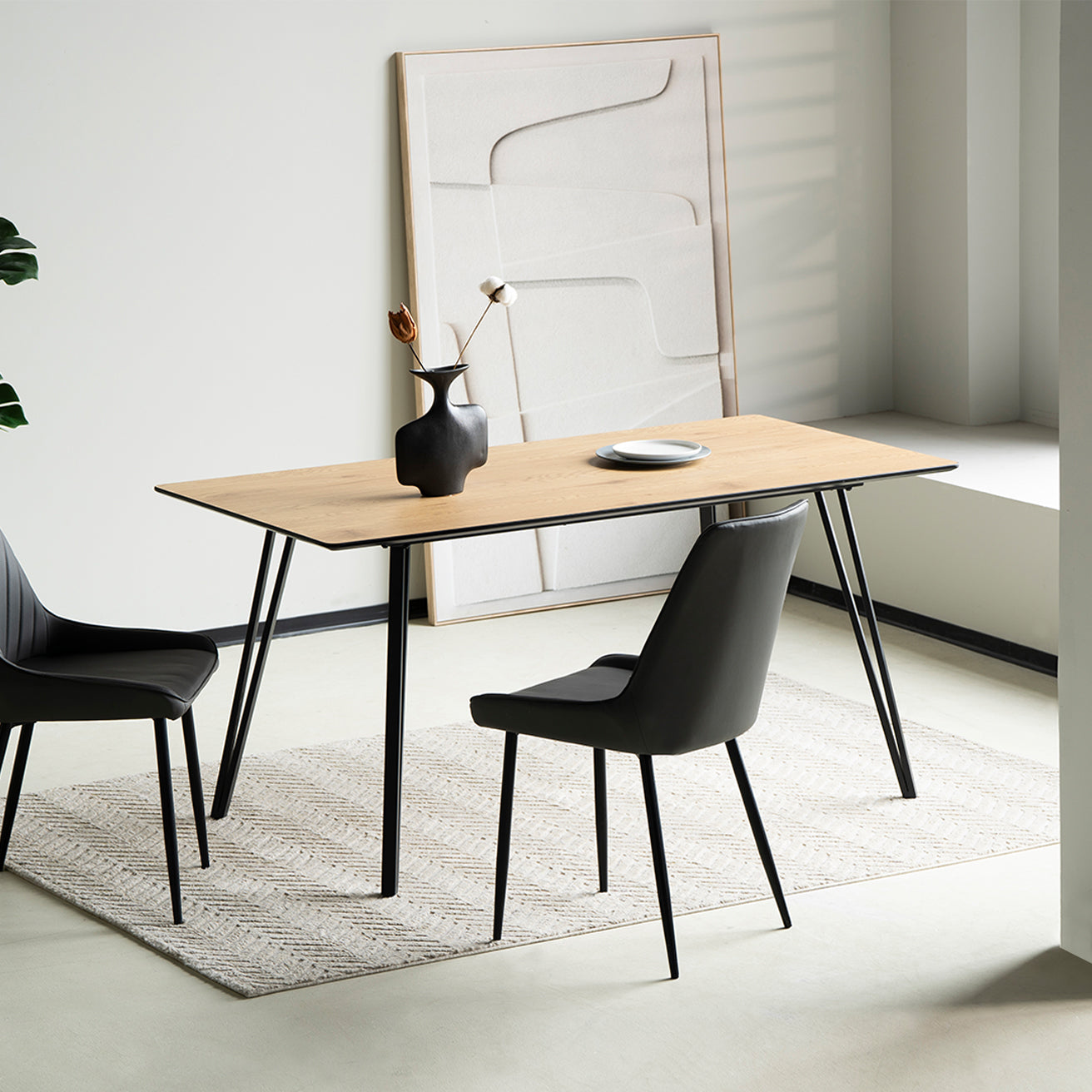 Fareeha Rechthoekige Eettafel [Houtkleur] [160 cm]