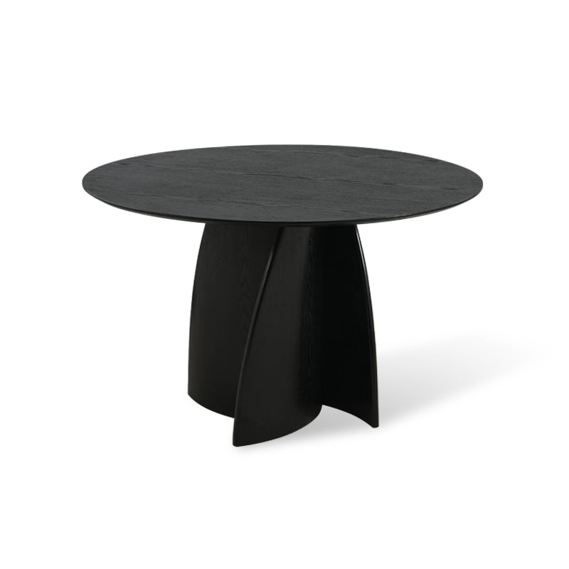 Gemma Ronde Eettafel en 4 Mabel Eetkamerstoelen [Eetkamerset]