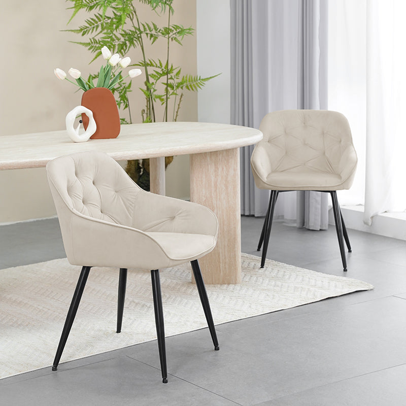 Armlehnenstuhl Keaton [2er Set] [Samt] Ofcasafurniture DE