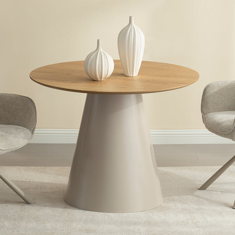 Ronde eettafel Elowen en 4 eetkamerstoelen Elara [Eetset]