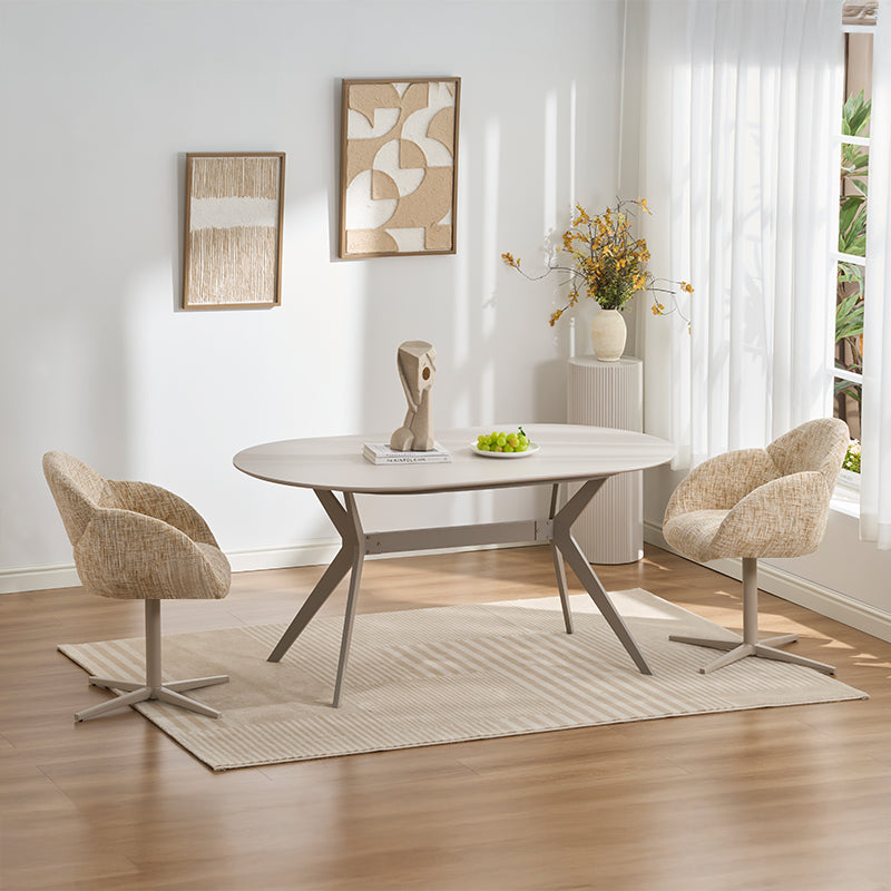 Judit Ovale Eettafel [Beige] [160 cm]