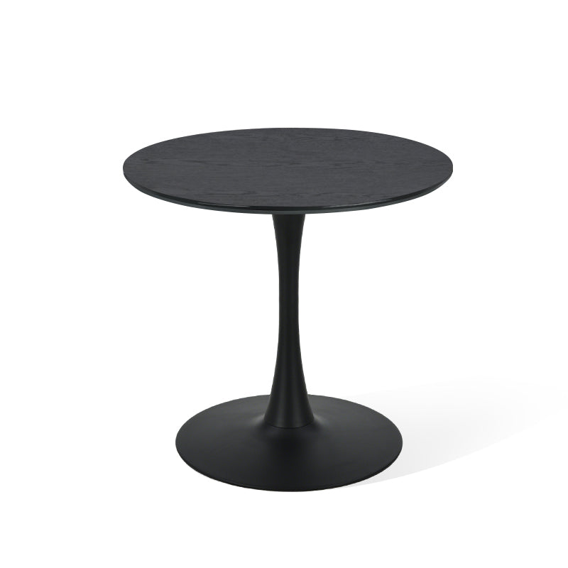 Tiana Ronde Eettafel [Travertin en Zwart Hout] [80 cm]