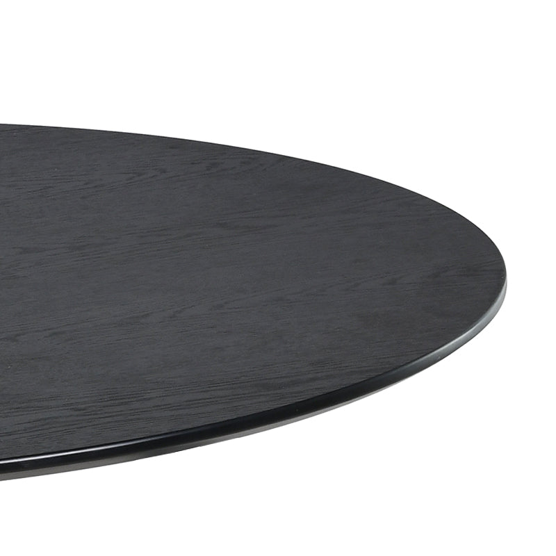 Tiana Ronde Eettafel [Travertin en Zwart Hout] [80 cm]