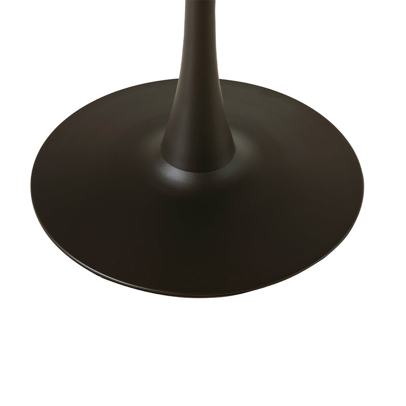 Tiana Ronde Eettafel [Travertin en Zwart Hout] [80 cm]