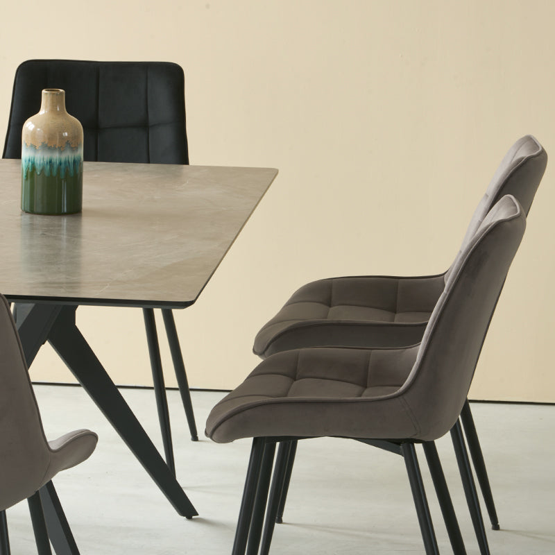 Orozco Eetkamerstoel [Set van 2] [Fluweel]