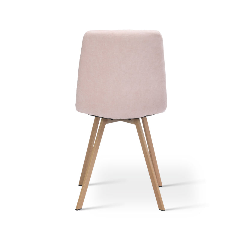 Esszimmerstuhl Aoife Sleek [2er Set] [Leinen Stoff] [Füsse in Metall in Eiche Optik] Ofcasafurniture DE