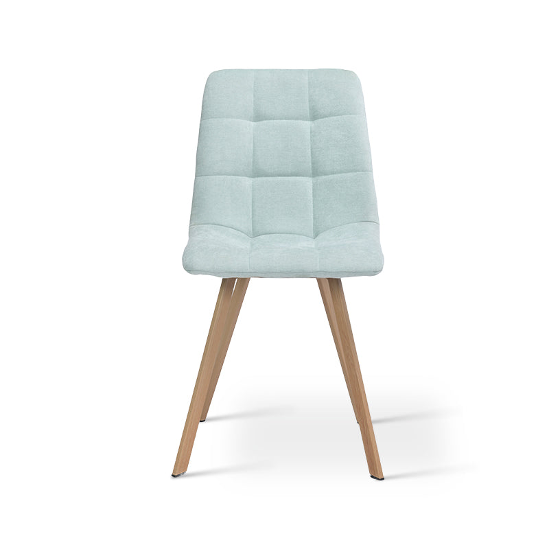 Esszimmerstuhl Aoife Sleek [2er Set] [Leinen Stoff] [Füsse in Metall in Eiche Optik] Ofcasafurniture DE