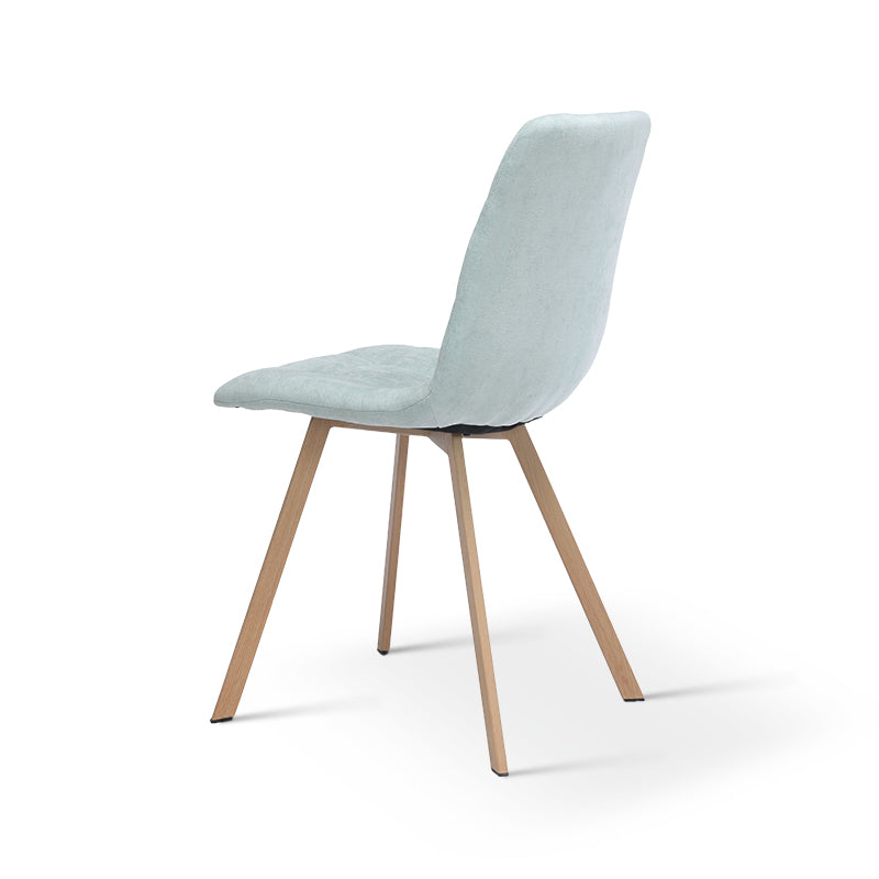 Esszimmerstuhl Aoife Sleek [2er Set] [Leinen Stoff] [Füsse in Metall in Eiche Optik] Ofcasafurniture DE