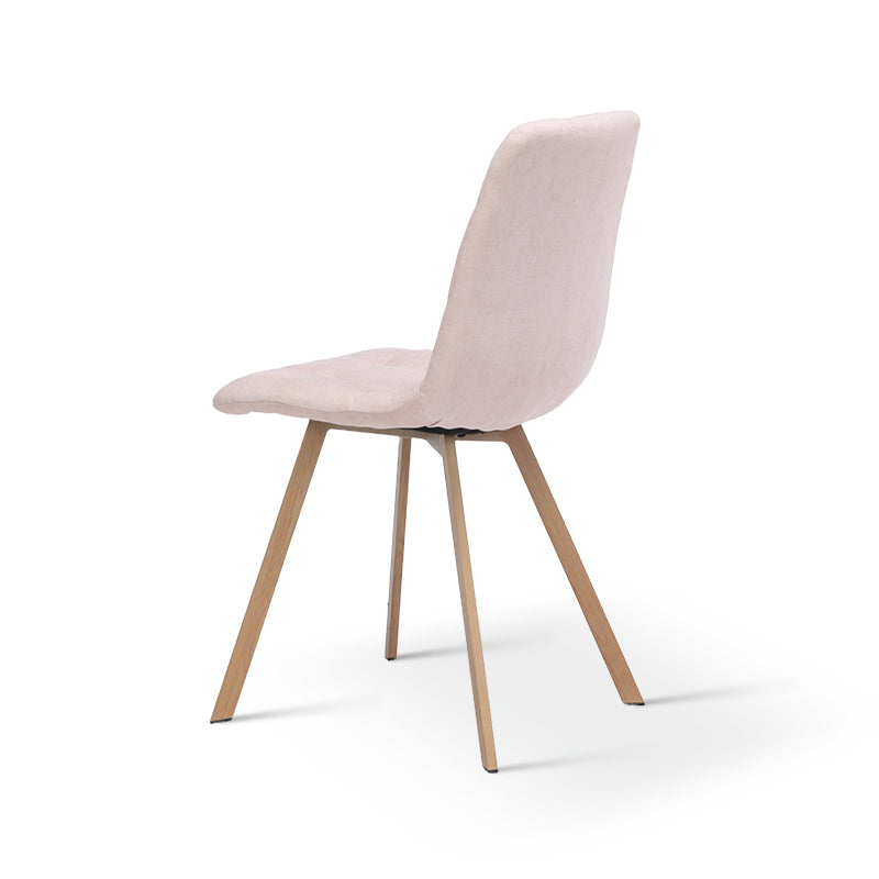 Esszimmerstuhl Aoife Sleek [2er Set] [Leinen Stoff] [Füsse in Metall in Eiche Optik] Ofcasafurniture DE