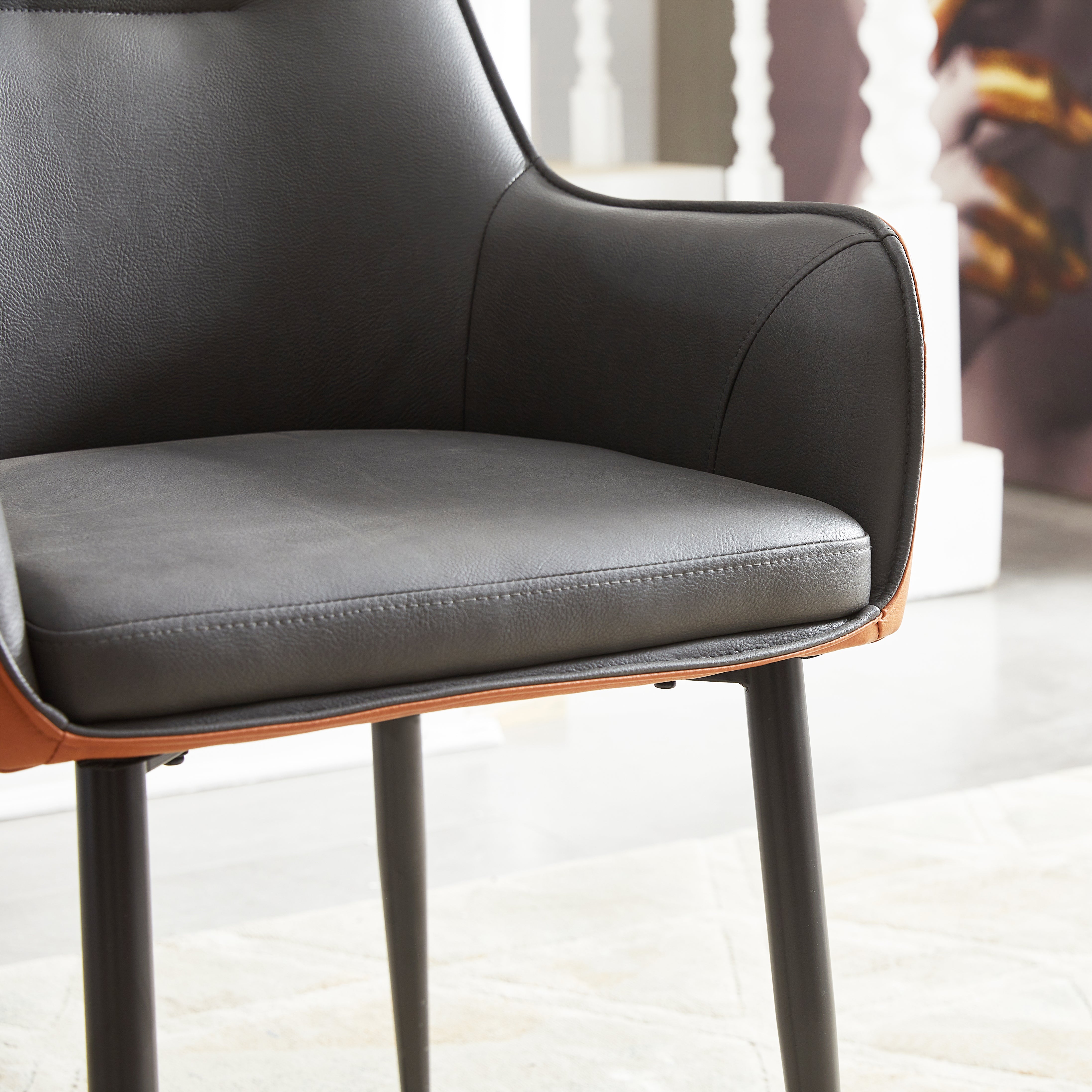 Solis Eetkamerstoel [Set van 2] [Kunstleer]