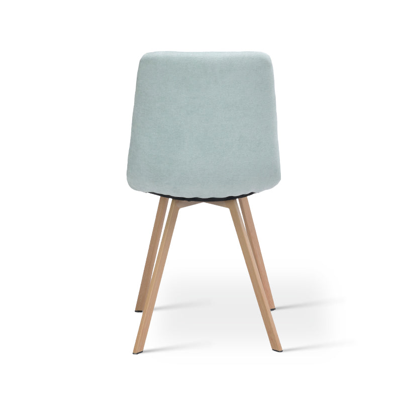 Esszimmerstuhl Aoife Sleek [2er Set] [Leinen Stoff] [Füsse in Metall in Eiche Optik] Ofcasafurniture DE