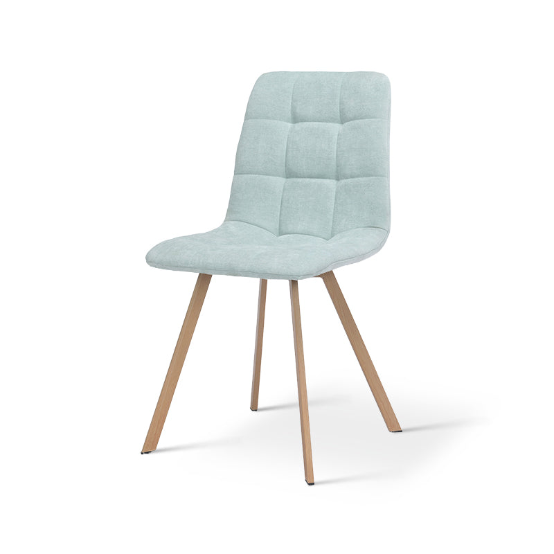 Esszimmerstuhl Aoife Sleek [2er Set] [Leinen Stoff] [Füsse in Metall in Eiche Optik] Ofcasafurniture DE