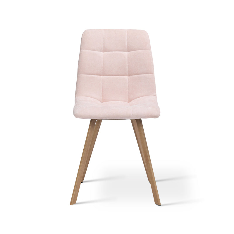 Esszimmerstuhl Aoife Sleek [2er Set] [Leinen Stoff] [Füsse in Metall in Eiche Optik] Ofcasafurniture DE