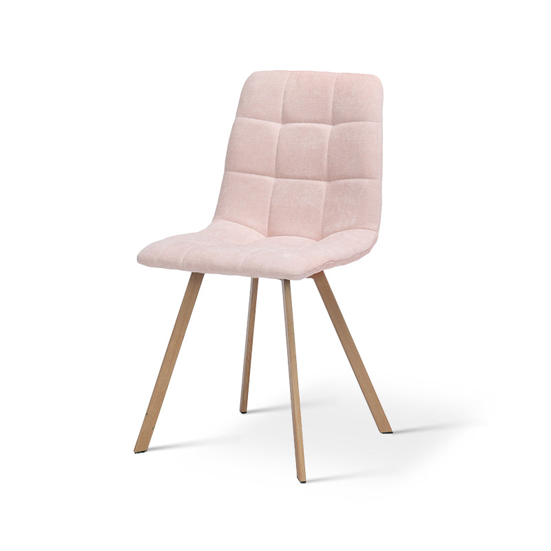 Esszimmerstuhl Aoife Sleek [2er Set] [Leinen Stoff] [Füsse in Metall in Eiche Optik] Ofcasafurniture DE