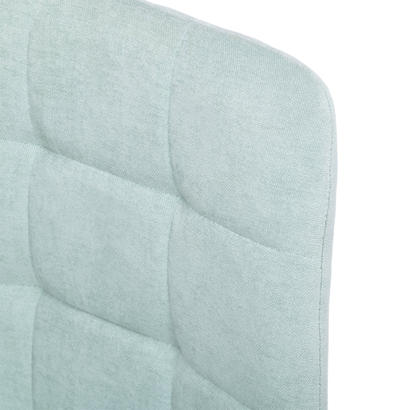 Aoife Strakke Eetkamerstoel [Set van 2] [Linnen stof] [Eiken Metalen Poten]