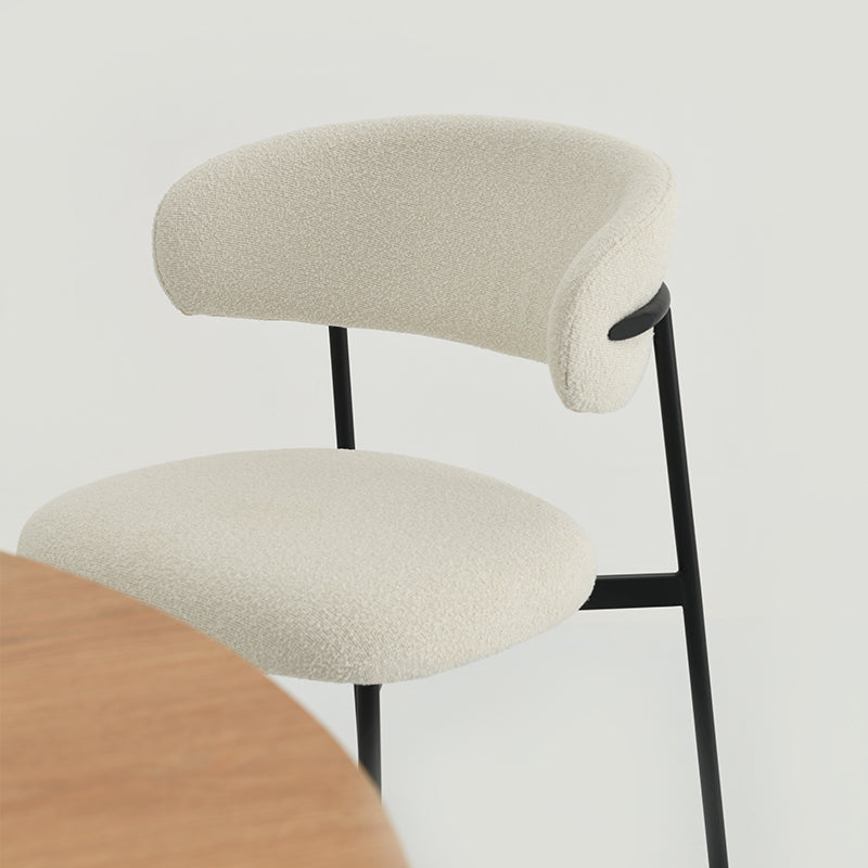 Ronde Eettafel Tilly en 4 Zahra Eetkamerstoelen [Eetkamerset]